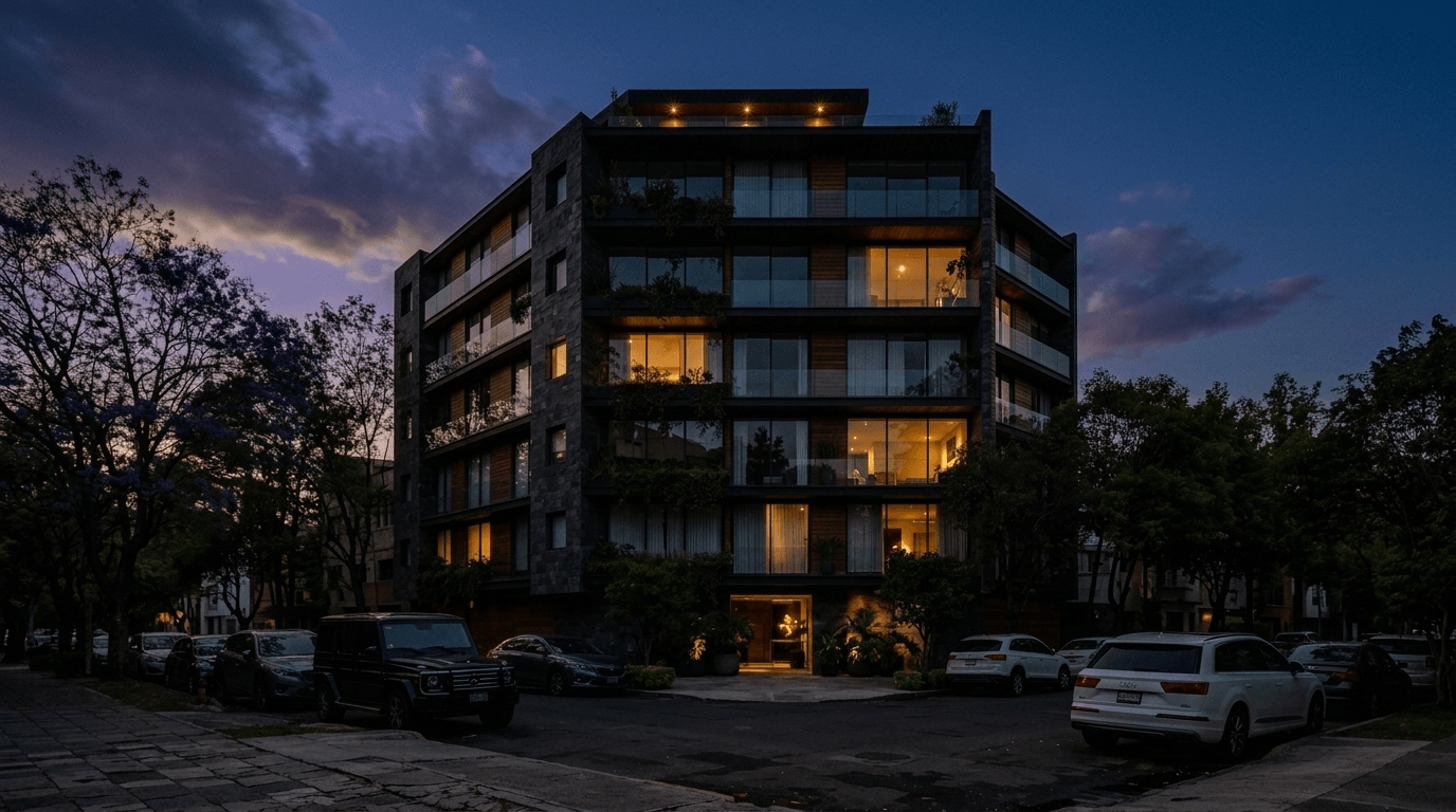 Interlomas, after the city quiets.